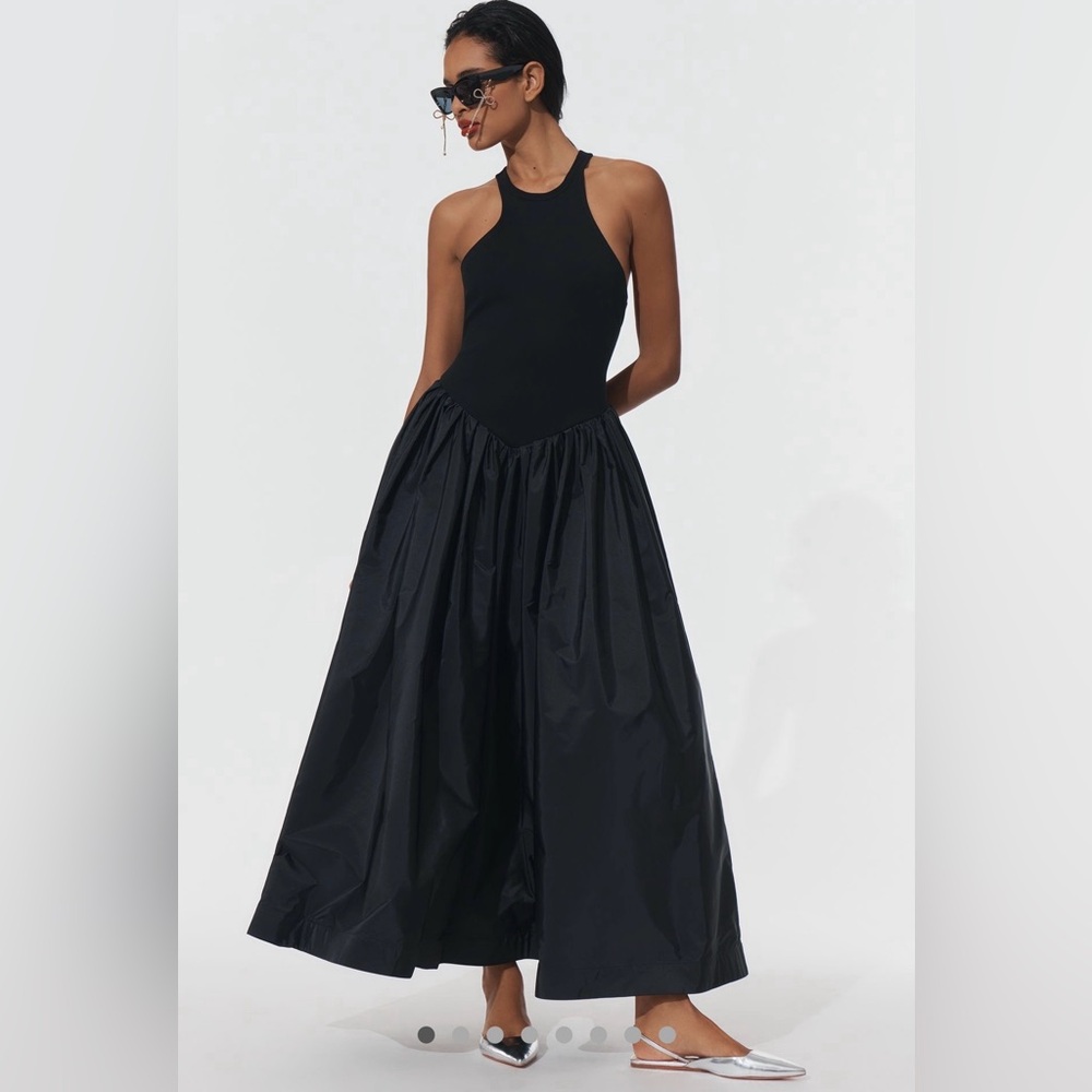 NWT Maeve by Anthropology Black Maxi Dress